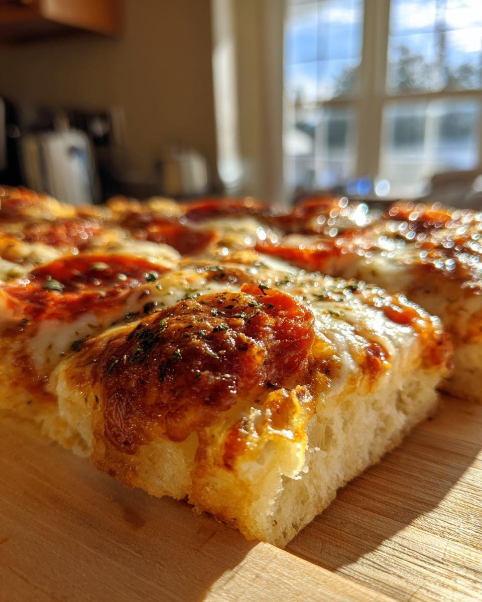 Close-up of a slice of Irresistible BBQ Chicken Pizza with melted cheese and pepperoni.