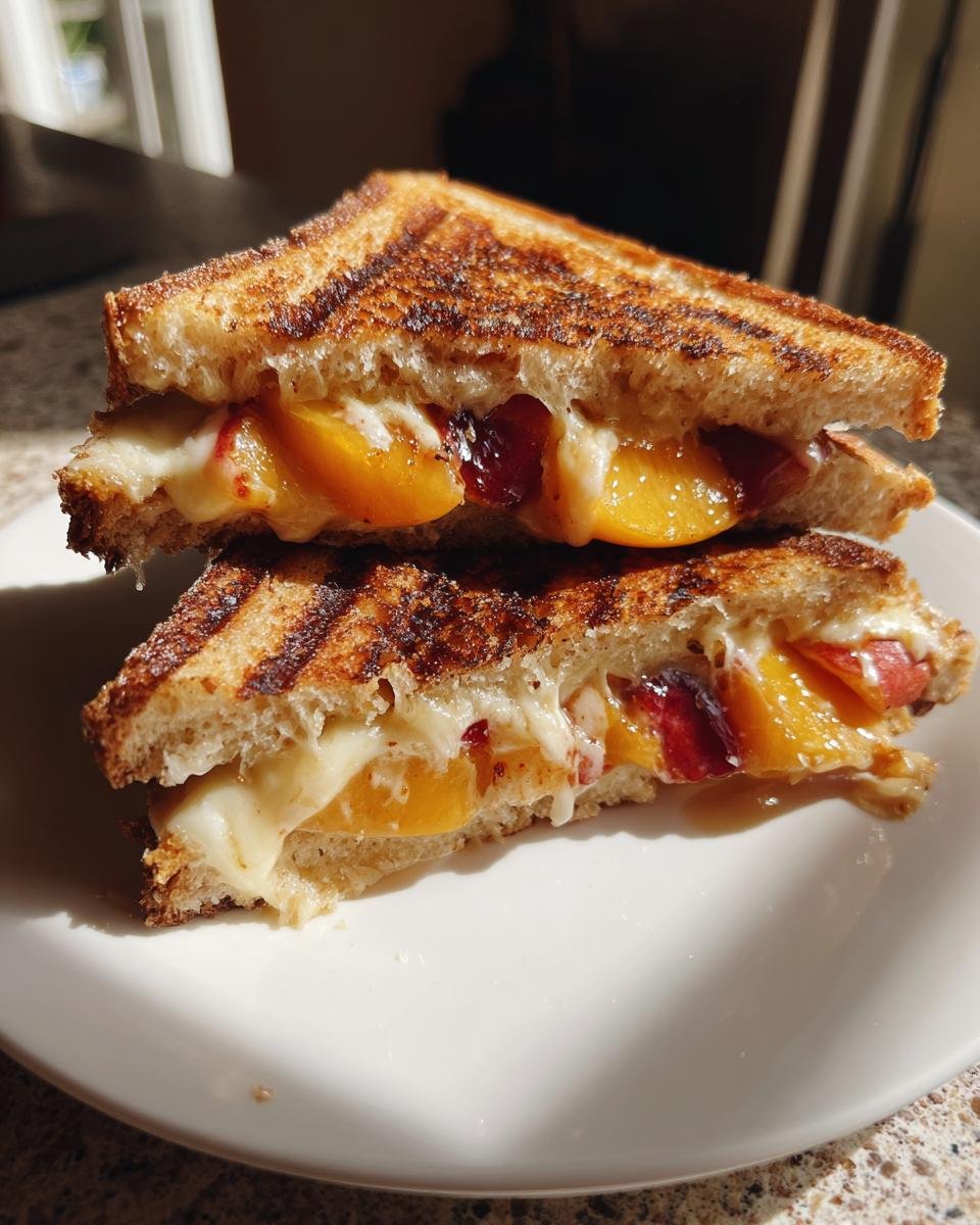 Grilled Cheese With Honey Peaches - Other 2