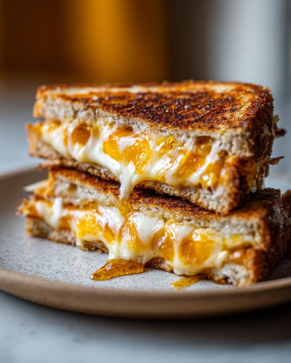 Grilled Cheese With Honey Peaches - Other 3